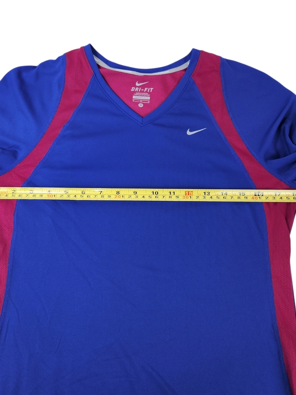 Nike Dri-FIT Running Top Women’s Med Blue Pink Long Sleeve Athletic Shirt Light - Picture 11 of 13